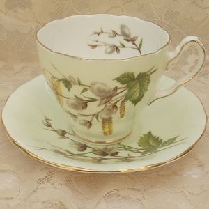 Vintage ADDERLEY Bone China TEA CUP & SAUCER  Willow Set